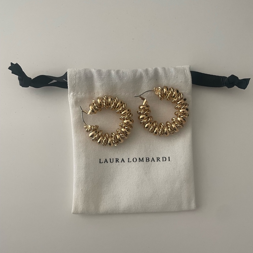 Laura Lombardi Gold Serena Hoop Earrings